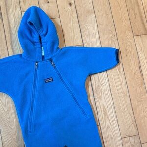 Patagonia Vibrant Blue Hooded Baby Bunting